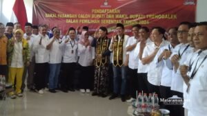 Mas Ipin-Syah Daftar Pilkada Trenggalek Borong Rekom 8 Partai Lawan Bumbung Kosong