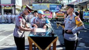 Pesan Kapolres Kediri Kota Jaga Kamtibmas Kondusif Pilkada saat Sertijab PJU