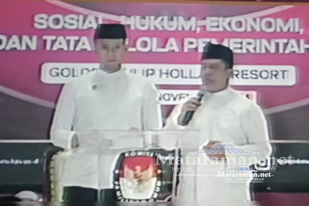 Debat Pamungkas Pilkada Batu, Gumelar-Rudi Gunakan Pin Garuda, Ini Artinya