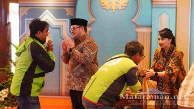 Ojol hingga Anak-anak Antusias Halalbihalal Bareng Bupati Kediri