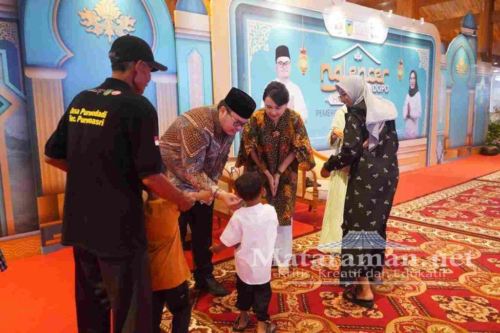Ojol hingga Anak-anak Antusias Halalbihalal Bareng Bupati Kediri