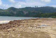 Pantai Gemah Tertimbun Ribuan Kubik Sampah, Butuh Dua Alat Berat untuk Pembersihan