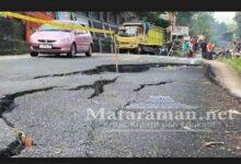 Jalan Nasional Trenggalek–Pacitan Retak dan Ambles, Akses Lalu Lintas Terganggu