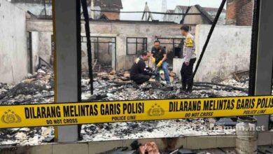 Diduga Korsleting Listrik, Tiga Ruko Pasar Kampak Trenggalek Hangus Terbakar