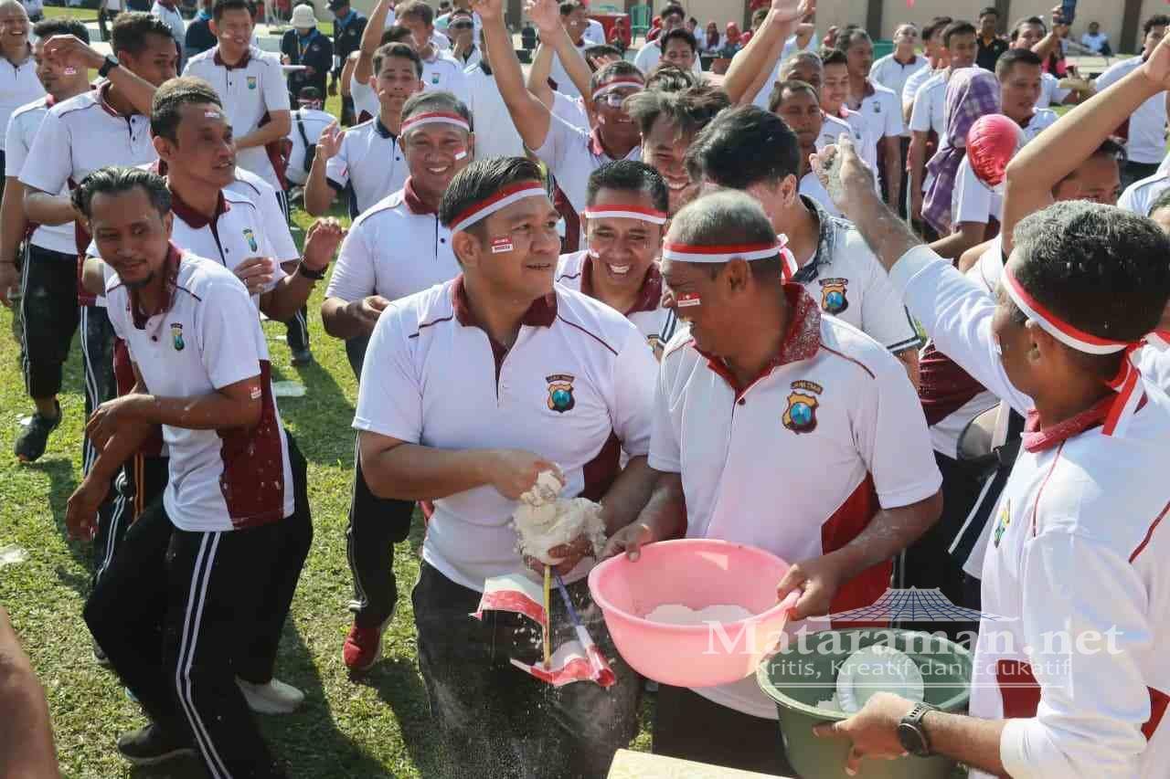 Keseruan Lomba Momen Kemerdekaan di Polres Blitar, Pererat Soliditas Antar Anggota