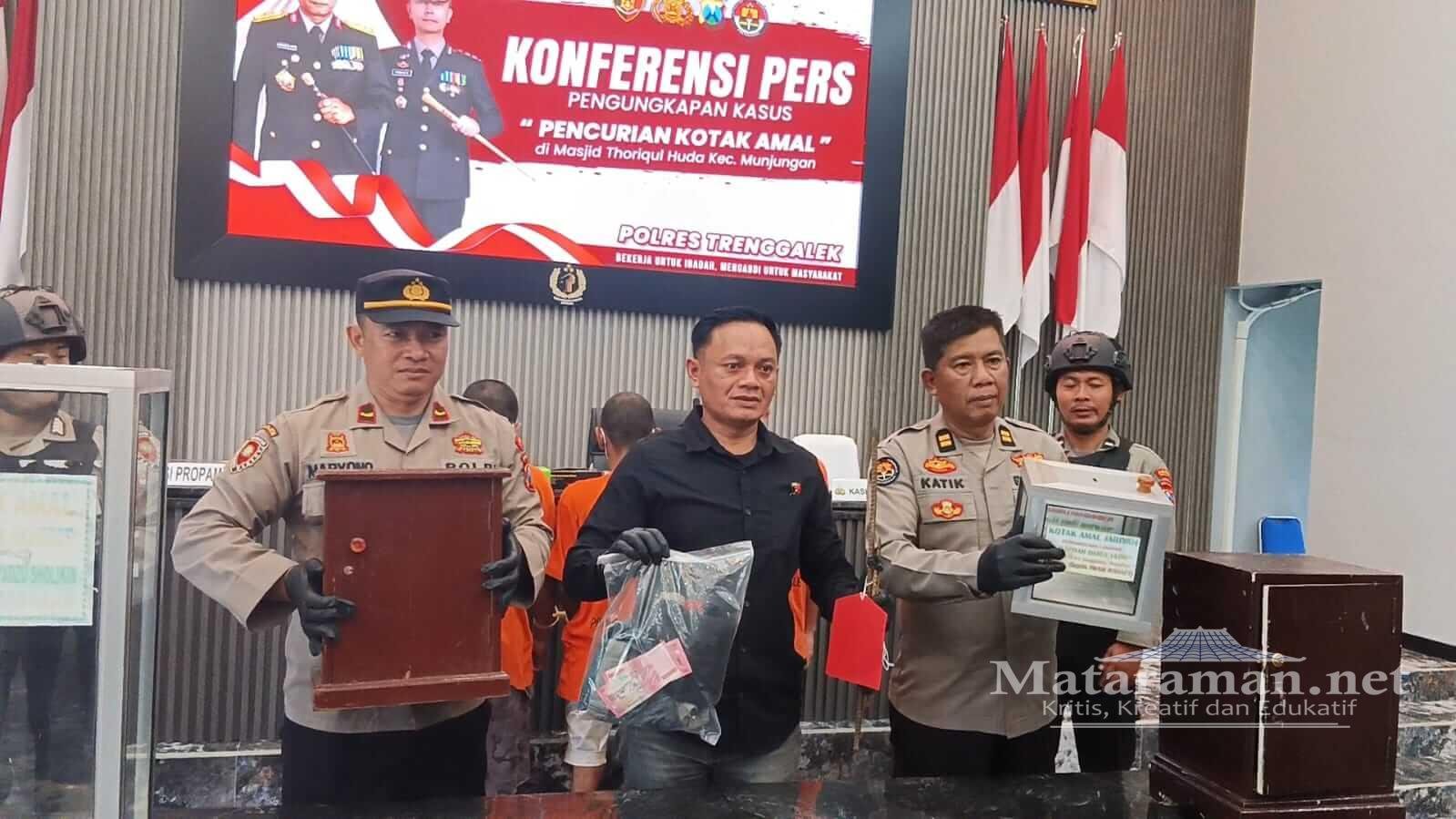 Polisi Ringkus 9 Pelaku Pencuri Kotak Amal di Trenggalek