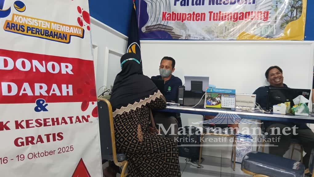 NasDem Tulungagung Gelar Donor Darah, Pererat Solidaritas dan Sosial di Tengah Masyarakat