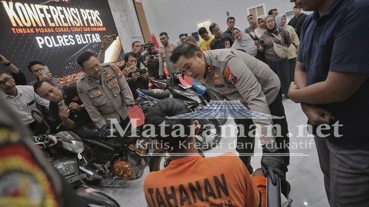 Residivis Pencurian di 18 Lokasi, DA Dibekuk Polres Blitar