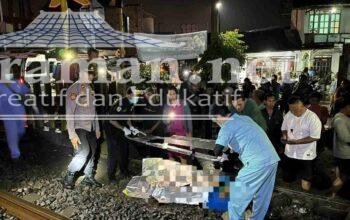 Pengendara Motor Terluka Usai Tertemper KA Majapahit di Perlintasan Tanpa Palang Tulungagung
