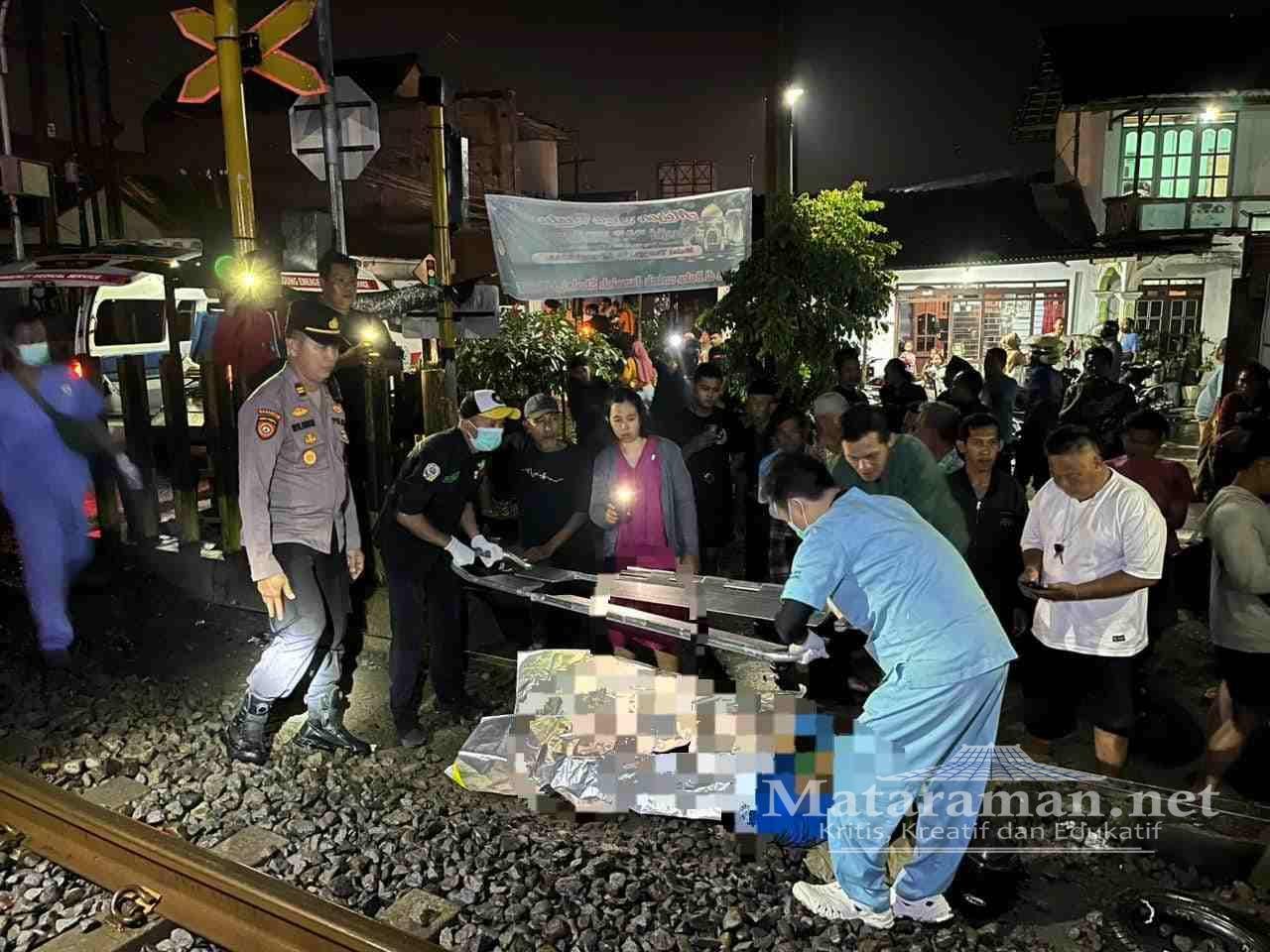 Pengendara Motor Terluka Usai Tertemper KA Majapahit di Perlintasan Tanpa Palang Tulungagung