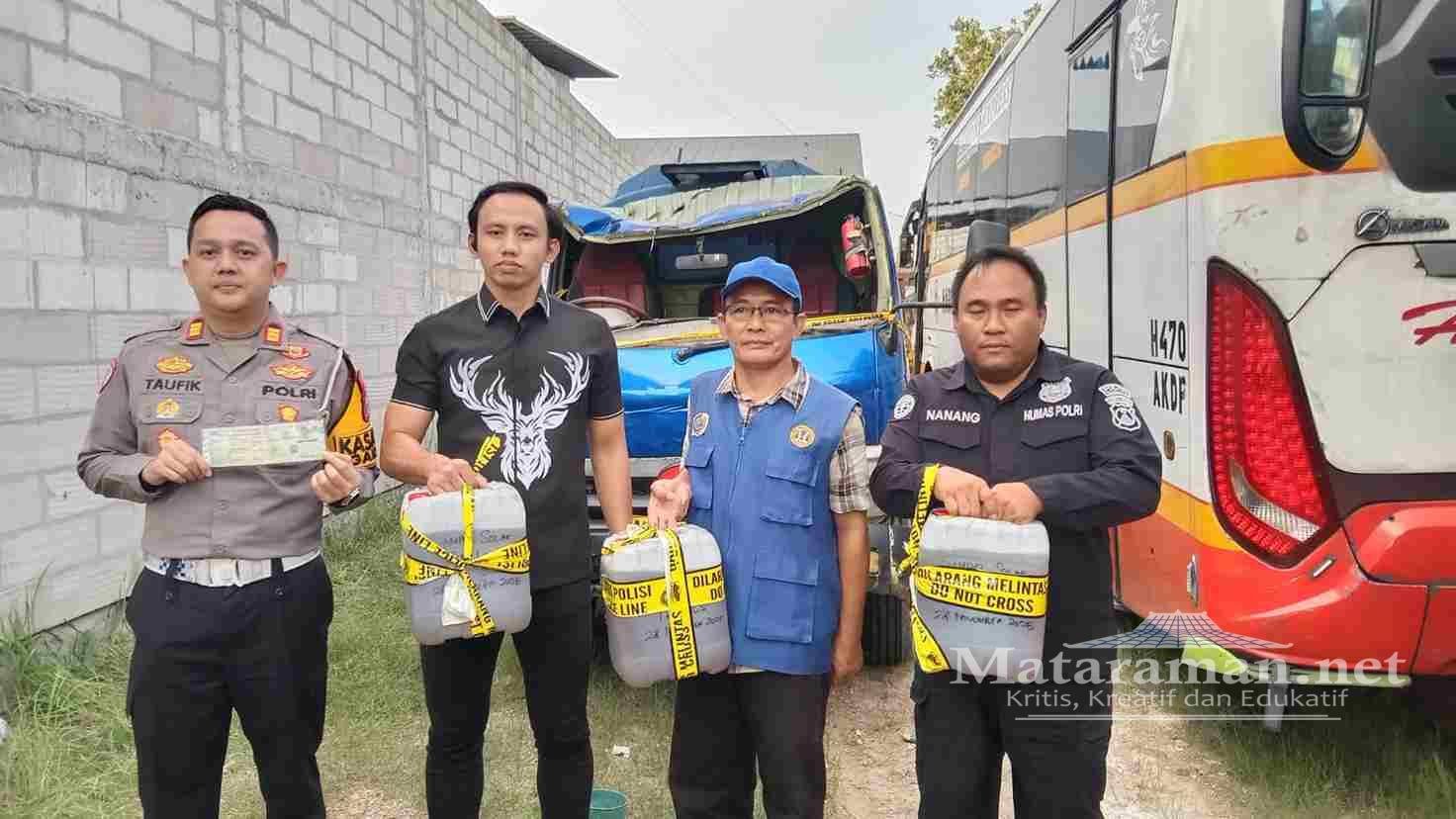 Truk Pengangkut Solar di JLS Tulungagung-Trenggalek Gunakan Pelat Palsu