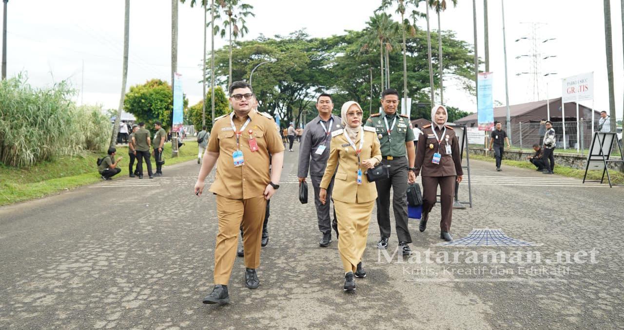 Kompak, Mas Dhito Bareng Mbak Dewi-Forkopimda Kediri Ikuti Rakornas di Sentul