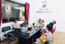 Jelang UKT Ratusan Santri, Ketua Gasmi Tulungagung Bersilaturahmi ke Kapolres