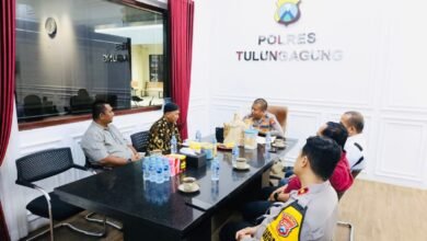 Jelang UKT Ratusan Santri, Ketua Gasmi Tulungagung Bersilaturahmi ke Kapolres