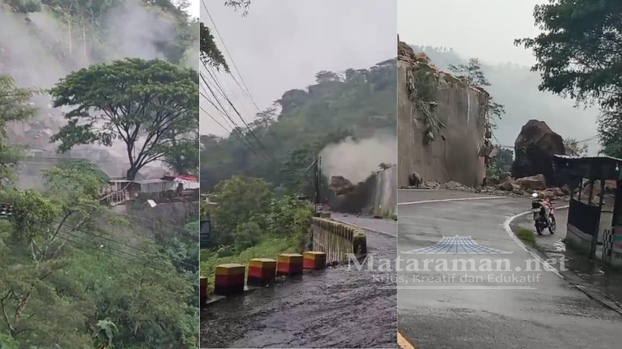 Longsor Batu Raksasa Sebabkan Jalan Raya Nasional Trenggalek-Ponorogo Tutup Total