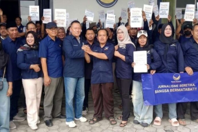 120an Asosiasi Ketua DPC se-Tulungagung Keberatan Pemberitaan Tempo. (and) - Tuding Ada Pelecehan Sistematis, DPD NasDem Tulungagung Desak Majalah Tempo Minta Maaf