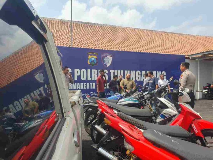 Bubarkan Balap Liar, Satlantas Polres Tulungagung Sita 10 Kendaraan