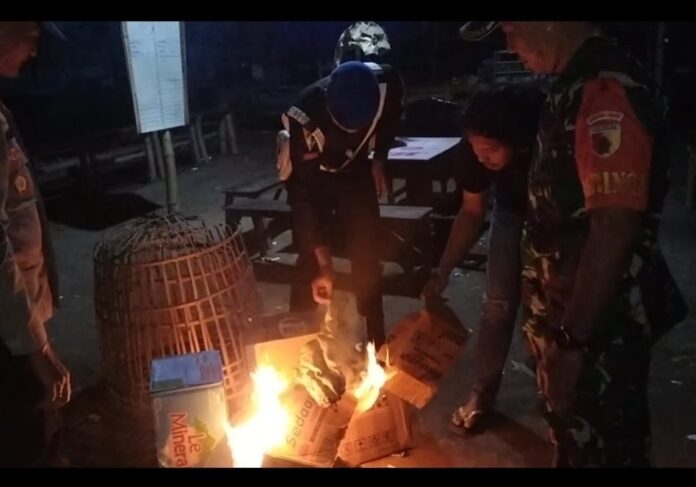 Petugas Gabungan di Tulungagung Musnahkan Sarana Aktivitas Perjudian, Begini Kronologinya